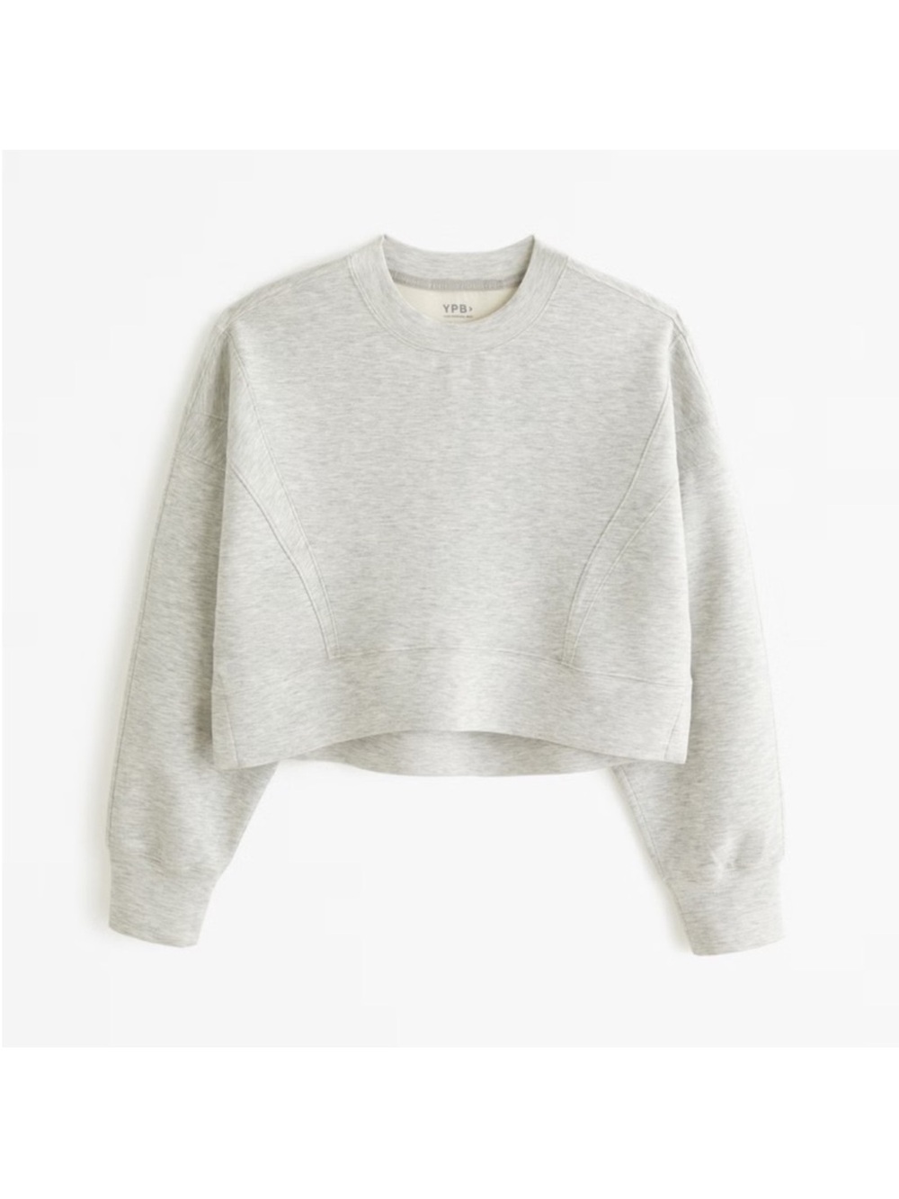 Abercrombie & Fitch Women YPB neoKNIT Mini Crew heather Gray color size small